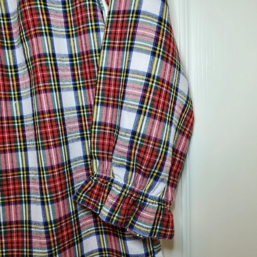 Crewcuts Girl’s Flannel Nightgown in Snowy Stewart Tartan Sz M